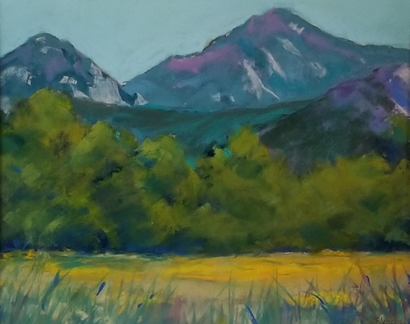 In the Shadow of the Taos Mountains by artist julia fletcher